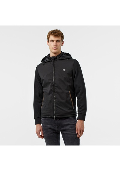 Guess Knitted Windbreaker Warm Touch 186 Erkek Siyah Rüzgarlıkdüzm4yl27wedj0