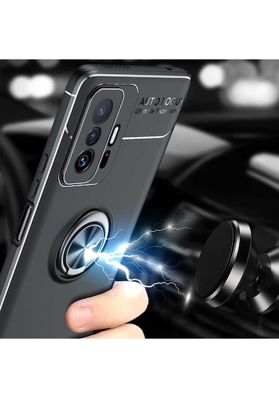 Mi 11t Pro 5g Kılıf Tchs Ravel Silikon Kapak - Siyah-mavi Siyah-mavi