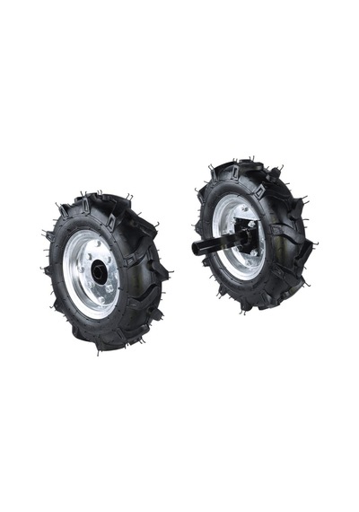 Atom 4.00x8 Lastik + 27x250mm Mil + 3inç Jant Dahil Çapa Makinesi Teker Takımı