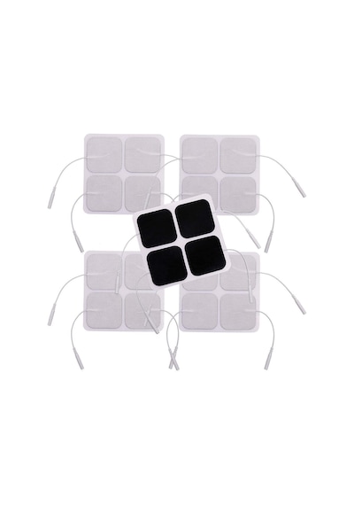 TıpTeknikMarket 5 Paket, 20 Adet Tens Elektrod Pedi 5x5 Cm Extra Güçlendirilmiş Yapışkanlı Esnek Kıvrılabilir Kumaş