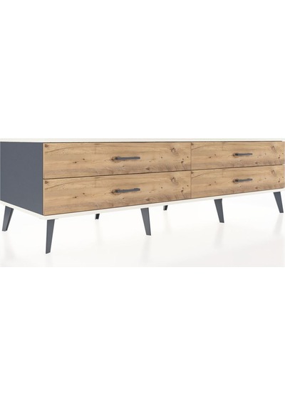 Kronos Tv Ünitesi 4 Çekmeceli 176x59x51 Antrasit-aytaşı/çam Aytası/atlas Çam Kronos Tv Ünitesi 4 Çekmeceli 176x59x51 Antrasit-aytaşı/çam Aytası/atlas Çam