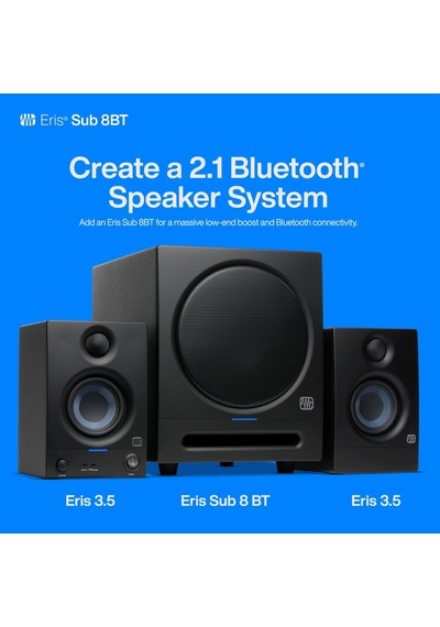 Eris Sub 8bt 8 Bluetooth Teknolojili, Multimedia, Oyun, Stüdyo Kalitesinde Müzik Prodüksiyonu İçin Aktif Subwoofe