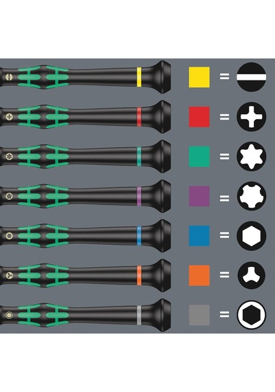 Wera Elektronikçi Tornavida Seti 2035/6 A + Raf, 6 Parça, 0511815