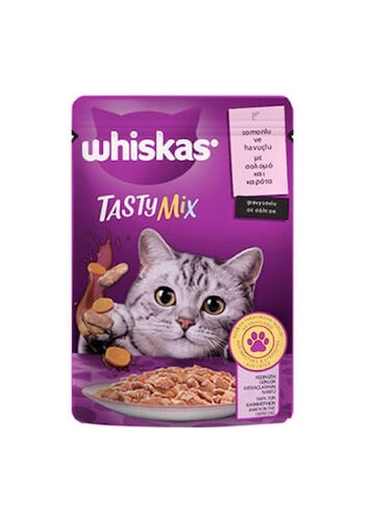 Pouch Tastymix Sos İçinde Somonlu Ve Havuçlu Yetişkin Kedi Konservesi 85 Gr
