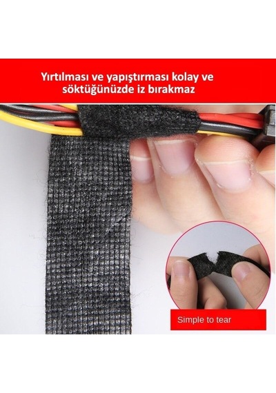 Bez Bant Tüylü Yanmaz Bant Kumaş Kablo Sarma Bantı 15 M 19 Mm 1 A