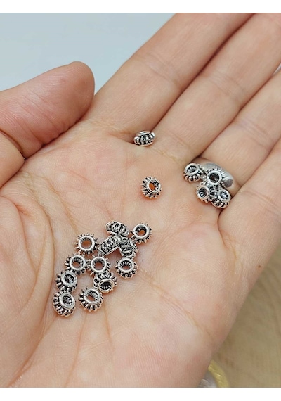925 Ayar Gümüş Boncuk Ara Malzeme 3.5 5.5mm/3 Adet 56076
