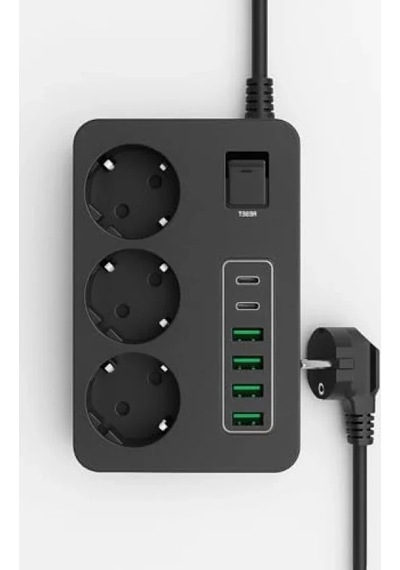 Çoklu Priz, 3 Ac Soket + 5 Usb Portu 0
