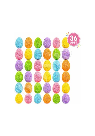 Dekoratif Paskalya Süs Yumurtası 36 Adet Çok Renkli