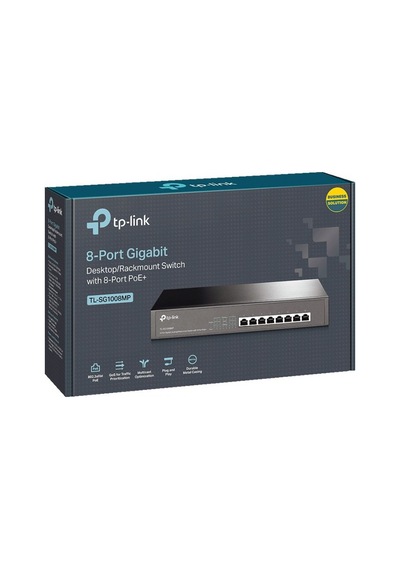 TP-LINK TL-SG1008MP 8 PORT 10/100/1000 8 POR   POE+ YONETILEMEZ R