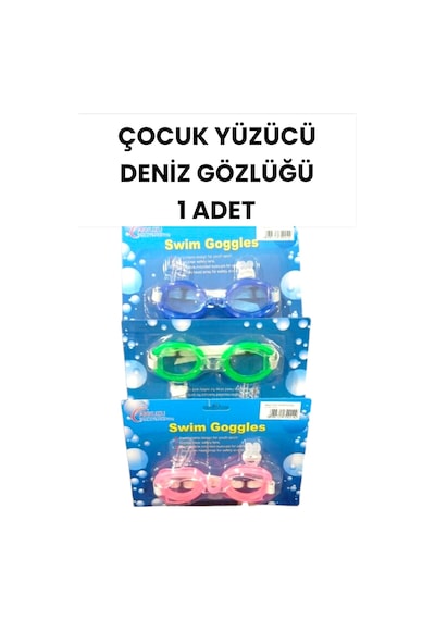 Çocuk Yüzücü Deniz Gözlüğü 1 Adet Karma Renk Çok Renkli