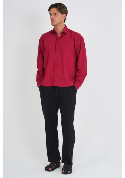 Redline Alto Erkek Oversize Gömlek Bordo