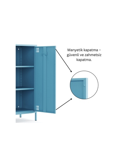 Pera Metal Dolap 2 Kapılı 80,50 X 40 X 109,50 Cm - 9 Renk Seçeneği Bulunmaktadır Ral 5024 Mavi Pera Metal Dolap 2 Kapılı 80,50 X 40 X 109,50 Cm - 9 Renk Seçeneği Bulunmaktadır Ral 5024 Mavi