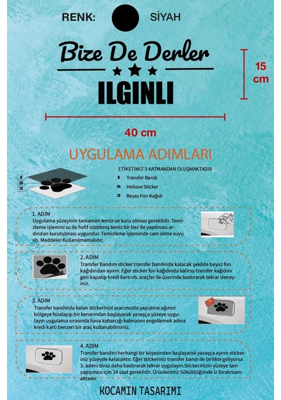 Konya Ilgın Siyah Çıkartma Konya Bize De Derler Ilgınlı 40x15 Cm Araç Etiketi 40 CM - Siyah