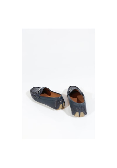 Dgn 1014 Erkek Metal Aksesuarli Comfort Ayakkabi Lacivert Kroko