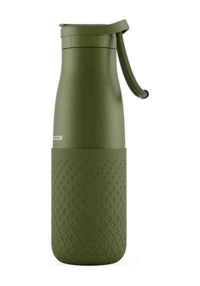 Puccon 500 Ml Pipetli Haki Çelik Matara/termos - Silikon Gövdeli Plus - 50012