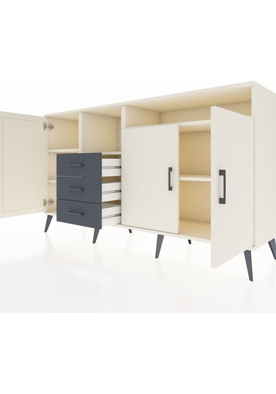 Hyperion Konsol 5 Raflı 3 Çekmeceli 3 Kapaklı 176x44x99 Aytaşı-aytaşı/antrasit Aytası - Aytası Hyperion Konsol 5 Raflı 3 Çekmeceli 3 Kapaklı 176x44x99 Aytaşı-aytaşı/antrasit Aytası - Aytası