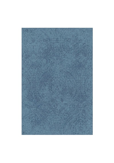 Kartela Halı Paisley Halı Kaymaz Taban Makinede Yıkanabilir Halı Mavi - 80 X 120 Cm
