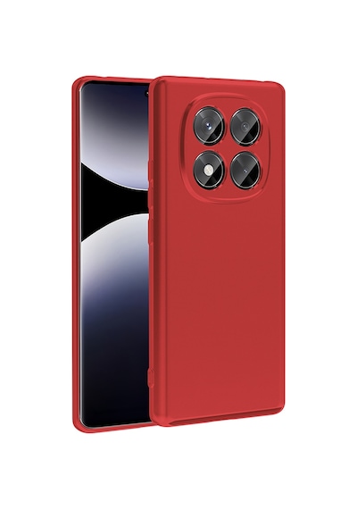 Noktaks - Xiaomi Uyumlu Xiaomi Redmi Note 14 Pro 4g - Kılıf Mat Soft Premier Silikon Kapak - Kırmızı - T37826 Kirmizi