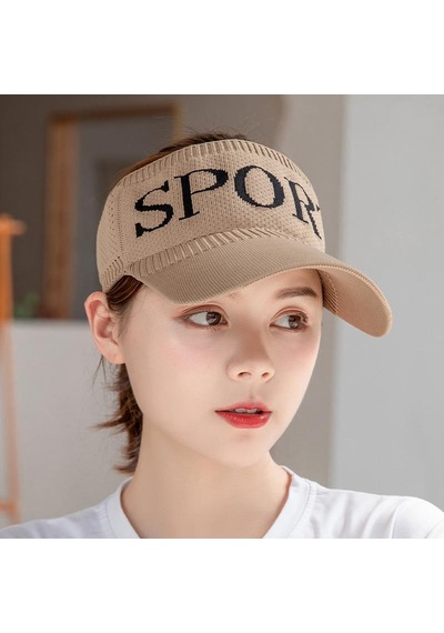 Shopiolog Vizör Şapka Camel Unisex Yazlık Sport Baskılı Güneş Koruyucu Camel
