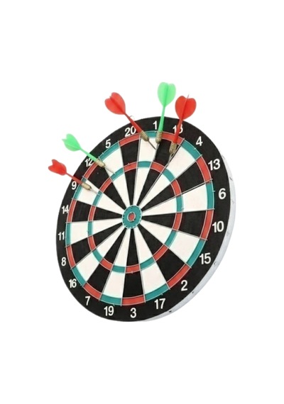 Ev Ve Ofis İçin 17 İnç Dart Tahtası Seti 4 Adet Dart Oku Dahil - Lisinya Standart