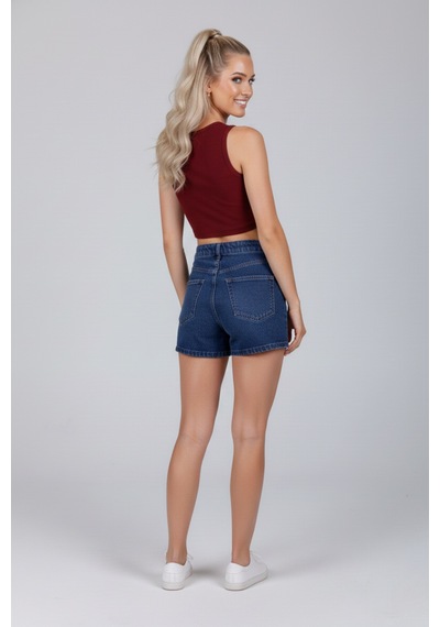 Zedefx Kadın Kalın Askılı Fitilli Bluz bordo