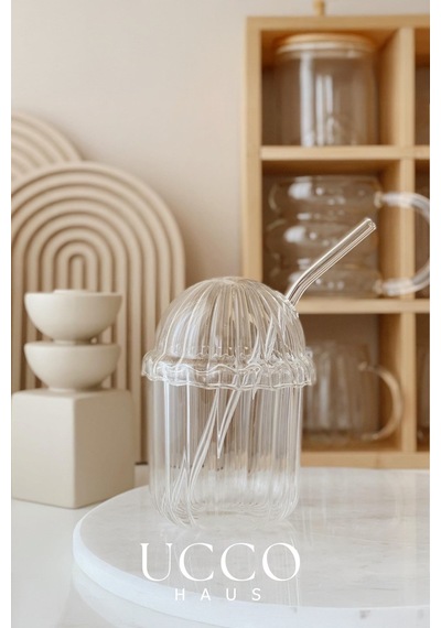 Cam Pinterest Bardak, Cam Pipetli Kahve Limonata Meşrubat Çay Kokteyl Sunum Bardağı Şeffaf