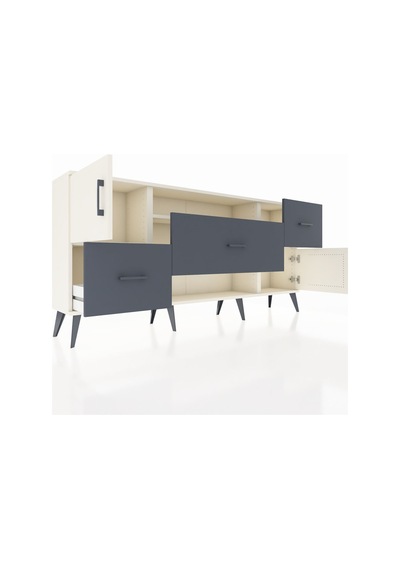 Arges Konsol 2 Raflı 3 Çekmeceli 2 Kapaklı 176x30x83 Aytaşı-aytaşı/antrasit Aytaşı/antrasit Arges Konsol 2 Raflı 3 Çekmeceli 2 Kapaklı 176x30x83 Aytaşı-aytaşı/antrasit Aytaşı/antrasit