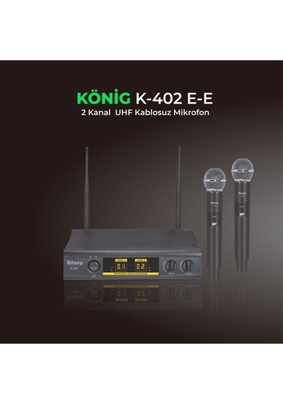 König K-402 Ee İki El Telsiz Mikrofonu