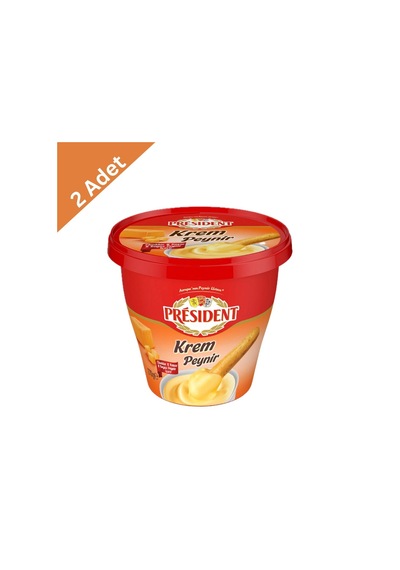 President Cheddar Krem Peynir 270 G X 2 Adet - Gurme Cheddar Lezzeti Ve Kremsi Doku