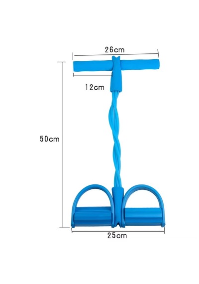Pedal Puller Ve Loop Bant Takımı Body Trimmer Ve 60 Cm Direnç Lastiği Set Mavi - Mavi