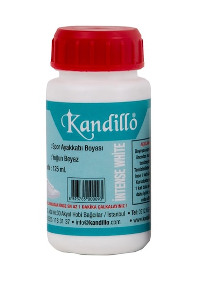 Kanken Kandillo Yoğun Kapatıcı Beyaz Spor Ayakkabı Ve Deri Boyası 125 Ml Beyaz