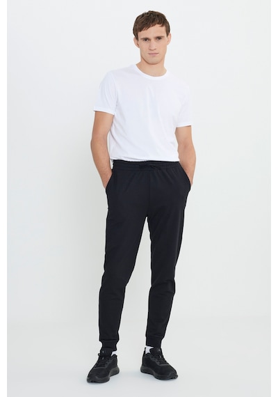 AC&Co / Altınyıldız Classics Erkek 2 İplik Pamuklu Standart Fit Normal Kesim Eşofman Takımı Paketi Siyah
