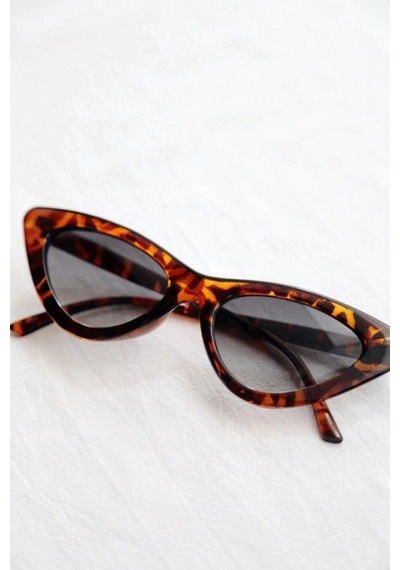 Mobgift Cat Eye Retro Güneş Gözlüğü Leopar