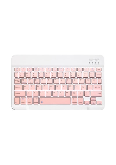 Samsung Tab A9 Sm-x110 Uyumlu Çanta+pembe Bt Klavye+mouse+stand Al4233