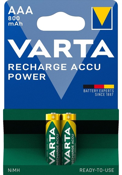 Rechargeable Accu 2 Aaa 800 Mah R2u, Yeşil/gri