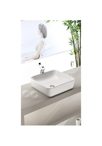 Beyaz Renkli 46 X 46 Cm Modern One Lavabo 508 Yeşil