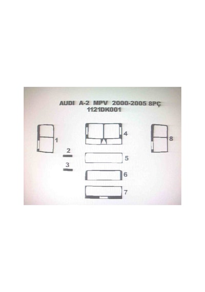 Audi A2 2000 8 Parça Torpido Kaplama Renk Gri