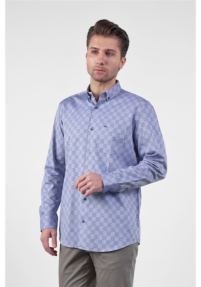 İmza Lacivert - Mavi Düğmeli Yaka Uzun Kol Cepli Comfort Fit Pamuk Gömlek 1004260173 3XL İmza Lacivert - Mavi Düğmeli Yaka Uzun Kol Cepli Comfort Fit Pamuk Gömlek 1004260173 3XL