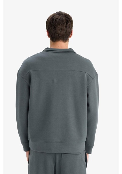 Defacto Boxy Fit Dik Yaka Yarım Fermuarlı Skuba Dalgıç Kumaş Sweatshirt E9363ax25augn498 Yeşil Defacto Boxy Fit Dik Yaka Yarım Fermuarlı Skuba Dalgıç Kumaş Sweatshirt E9363ax25augn498 Yeşil