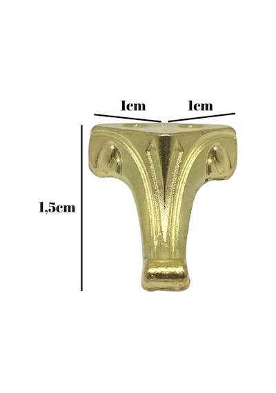 Moda Metal Ayak Çeyiz Ve Hediye Kutusu Mobilya Ayağı 1,5cm Altın 8 Adet Altın