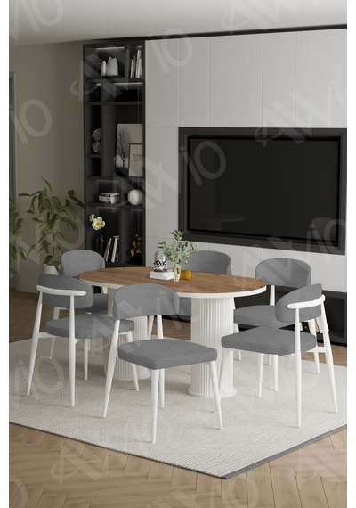 Avvio Vermond Bohem Ayak Beyaz Polo Sandalye 80x160 Mutfak Masa Sandalye Takımı Akçaağaç Avvio Vermond Bohem Ayak Beyaz Polo Sandalye 80x160 Mutfak Masa Sandalye Takımı Akçaağaç