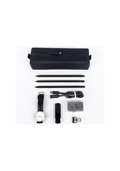 Lexroo Erkekler İçin Küçük Tuvalet Çantası, İnce Mini Diş Fırçası Çantası, Dopp Kit Çantası