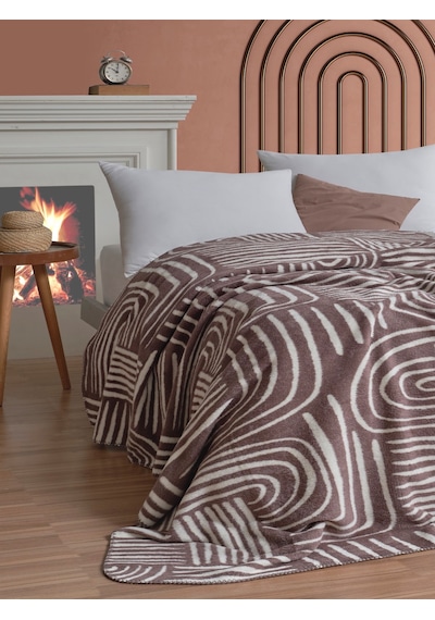 Vicuna Home Pamela Çift Kişilik Battaniye 200x220 Cm Sütlü Kahve