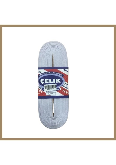 Bezos 10 M 2.5 Cm Beyaz Paça Lastiği 22