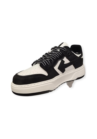 Fourty Four Degree 21049 Hafif Erkek Sneaker Ayakkabı Siyah - Beyaz