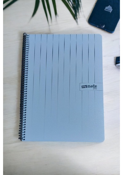 A4 Beyaz Kapak Kareli Defter 80 Yaprak Telli Plastik Kapak 1