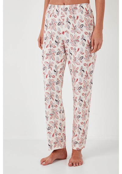 Lela Regular Fit Gömlek Yaka Kısa Kollu Bayan Pijama Takımı 65730101 Kırmızı