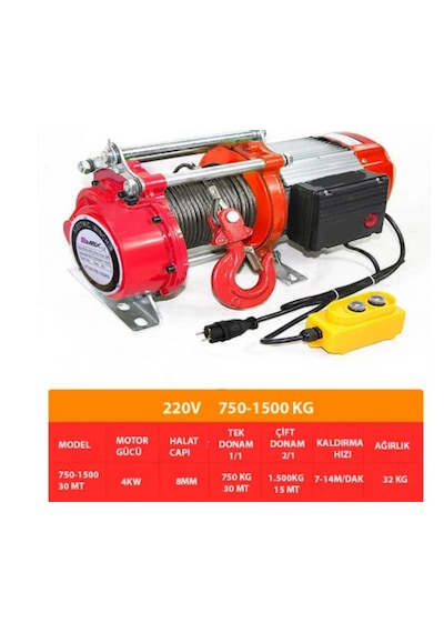 Dlmax 750 1500 Elektrikli Vinç