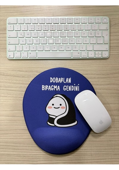 Dobarlan Bıragma Gendini Baskılı Bilek Destekli Oval Mouse Pad Sarı