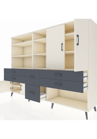 Hyperion Dolap 10 Raflı 6 Çekmeceli 4 Kapaklı 220x44x163 Aytaşı-a Aytaşı-aytaşı/antrasit Hyperion Dolap 10 Raflı 6 Çekmeceli 4 Kapaklı 220x44x163 Aytaşı-a Aytaşı-aytaşı/antrasit